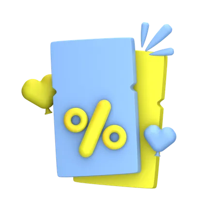 Discount Voucher  3D Icon