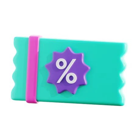 Discount Voucher  3D Icon