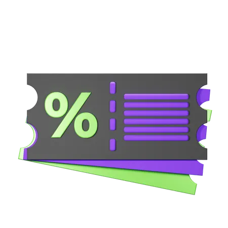 Discount voucher  3D Icon