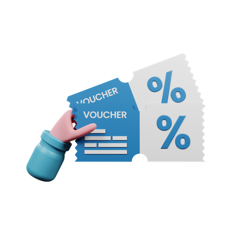 Discount Voucher  3D Icon