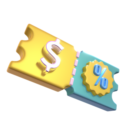 Discount Voucher  3D Icon