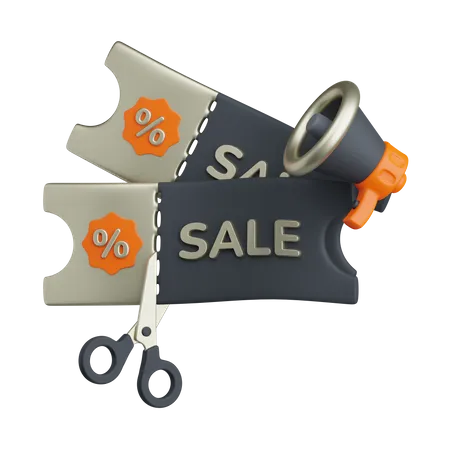 Voucher Discount Promotion 3D Icon
