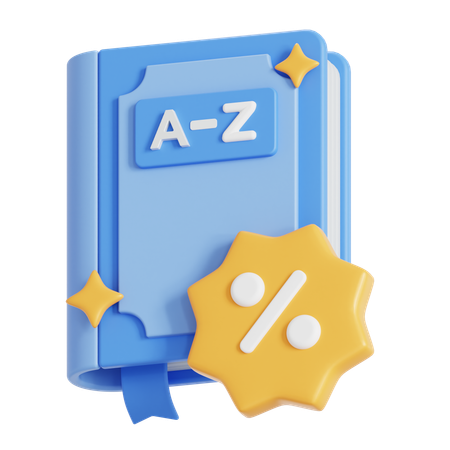 Discounted book  3D Icon