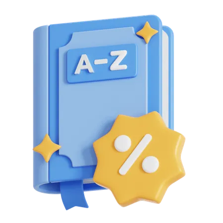 Discounted book  3D Icon