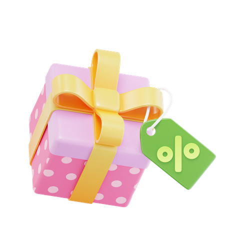 Discounted Present  3D Icon