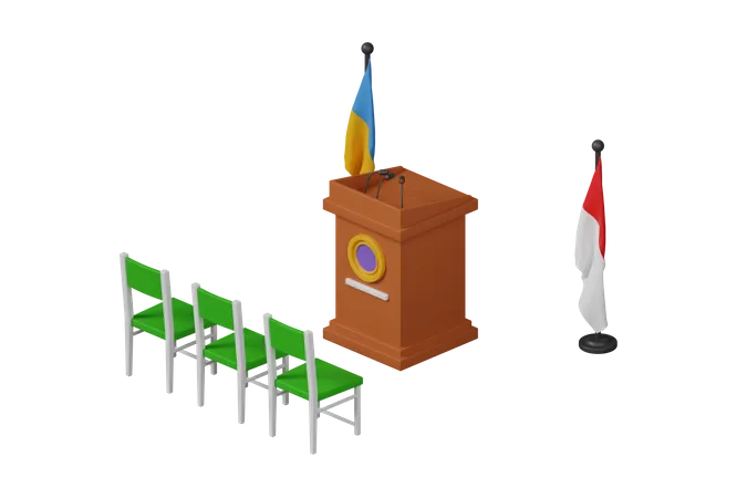 Discours d'état  3D Icon