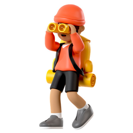 Discover Binocular Boy  3D Icon