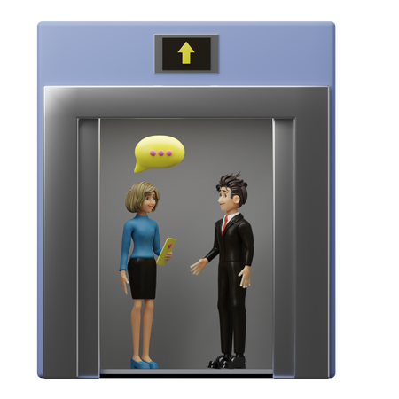 Discurso de ascensor  3D Icon