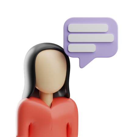 Discurso de mujeres  3D Icon