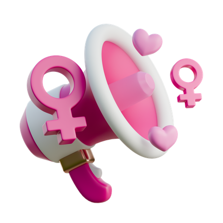 Discurso del día de la mujer  3D Icon