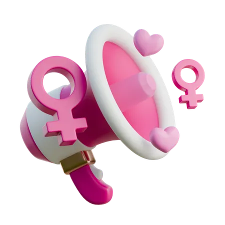 Discurso del día de la mujer  3D Icon