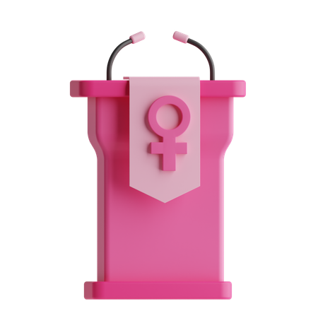 Discurso do dia da mulher  3D Icon