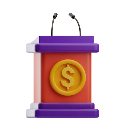 Discurso financeiro  3D Icon