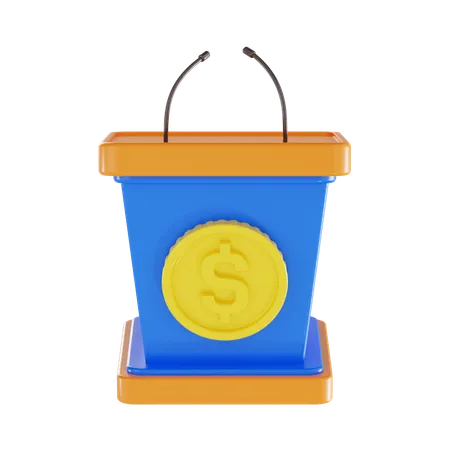 Discurso financiero  3D Icon