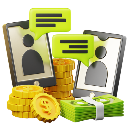 Discusión financiera  3D Icon