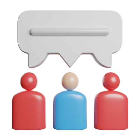 Discussão em equipe  3D Icon
