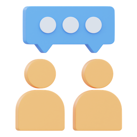 Discussion d'équipe  3D Icon