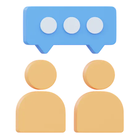 Discussion d'équipe  3D Icon