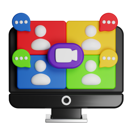 Discussion de groupe  3D Icon