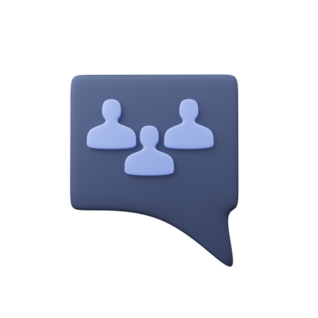 Discussion de groupe  3D Icon