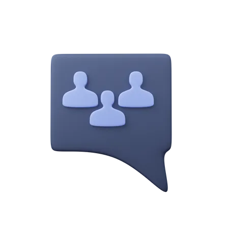 Discussion de groupe  3D Icon