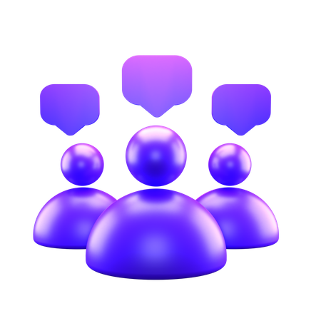 Discussion d'équipe  3D Icon