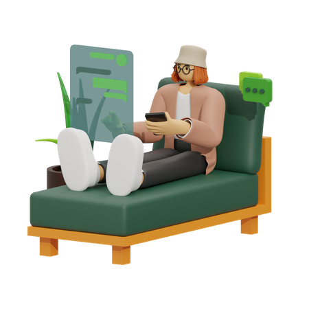Discussion en ligne  3D Illustration