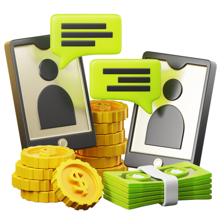 Discussion financière  3D Icon