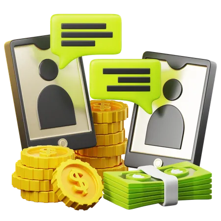 Discussion financière  3D Icon