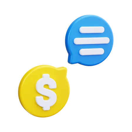 Discussion financière  3D Icon