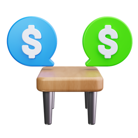 Discussion financière  3D Icon