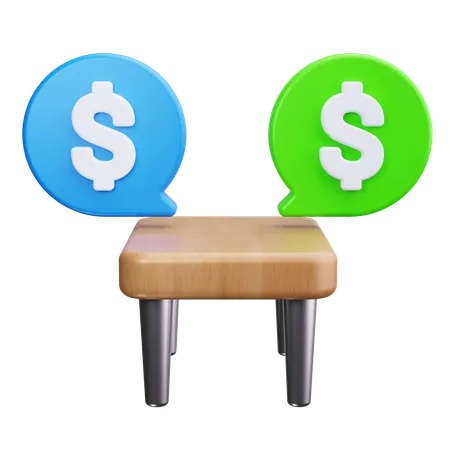 Discussion financière  3D Icon