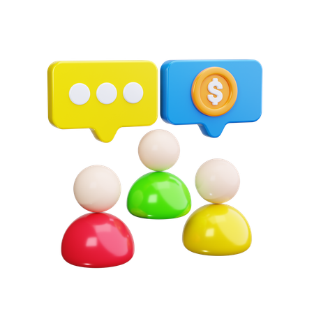 Discussion financière  3D Icon
