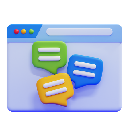 토론 포럼  3D Icon