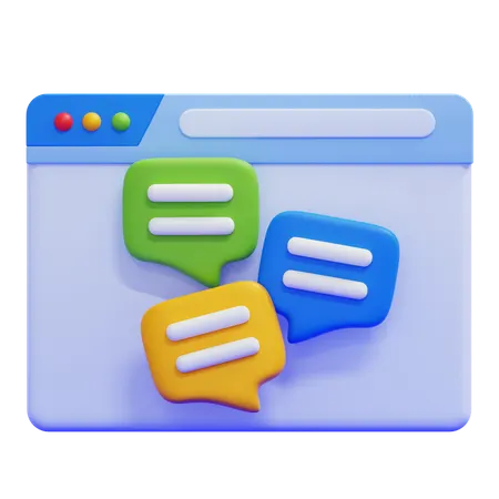 토론 포럼  3D Icon