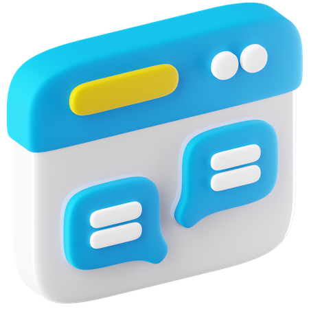 Discussion Forum  3D Icon