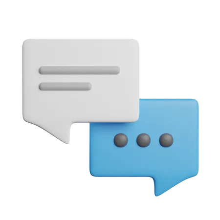 Message De Conversation Sur Le Chat 3D Icon