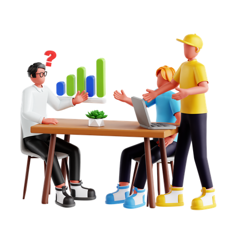 Discuter de la solution commerciale  3D Illustration