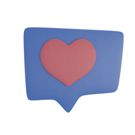 Cube d'amour bavardant  3D Icon