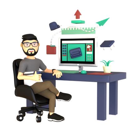 Diseñador de interiores  3D Icon