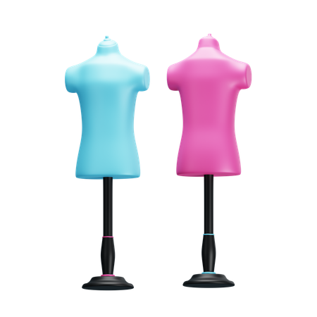 Diseñador de moda con maniquí  3D Icon