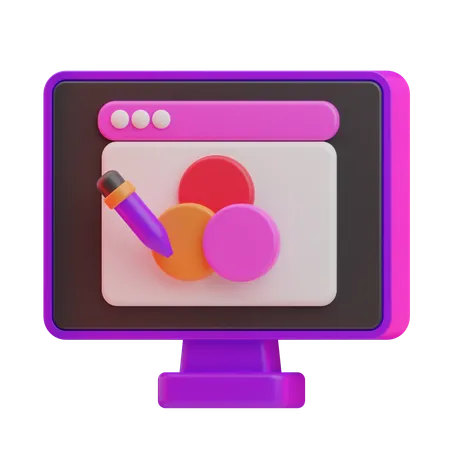 Diseñador grafico  3D Icon