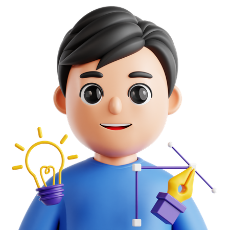 Diseñador grafico  3D Icon