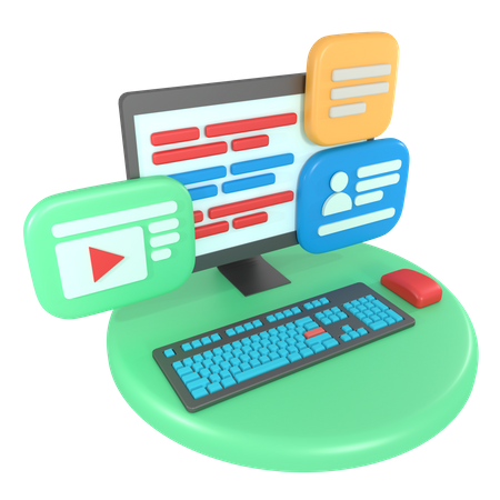 Diseñador web  3D Icon