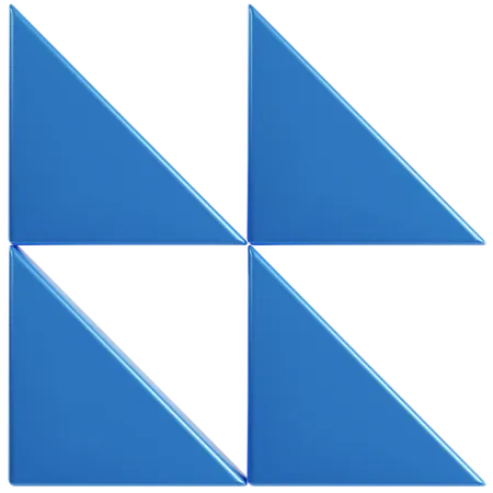 Diseño de armonía geométrica azul  3D Icon