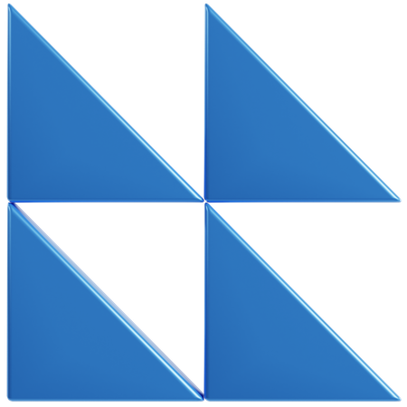 Diseño de armonía geométrica azul  3D Icon