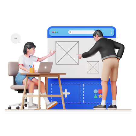 Diseño de interfaz de usuario web  3D Icon