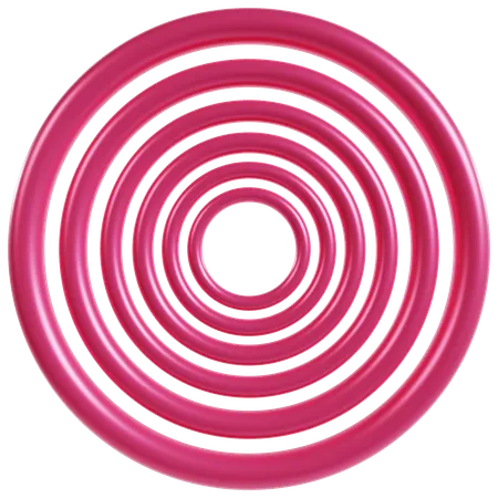 Diseño de patrones circulares vibrantes.  3D Icon