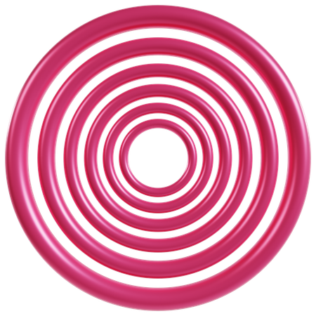 Diseño de patrones circulares vibrantes.  3D Icon