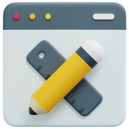 Diseño de sitio web  3D Icon